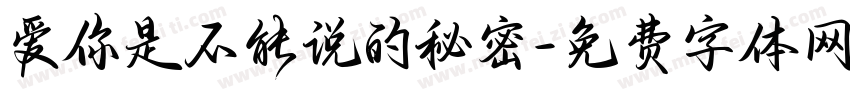 爱你是不能说的秘密字体转换
