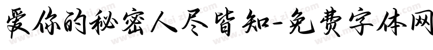 爱你的秘密人尽皆知字体转换