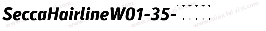 SeccaHairlineW01-35字体转换