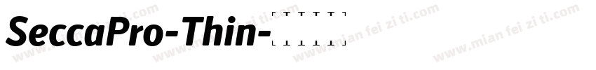 SeccaPro-Thin字体转换