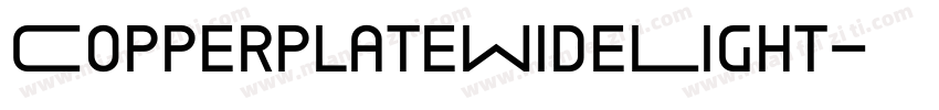 CopperplateWideLight字体转换