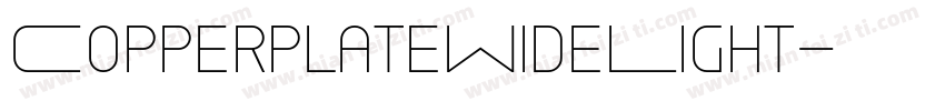 CopperplateWideLight字体转换