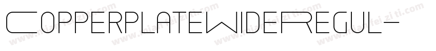 CopperplateWideRegul字体转换