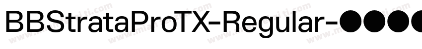 BBStrataProTX-Regular字体转换
