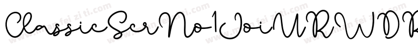 ClassicScrNo1JoiURWDReg字体转换