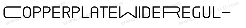 CopperplateWideRegul字体转换