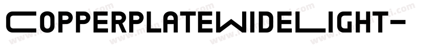CopperplateWideLight字体转换