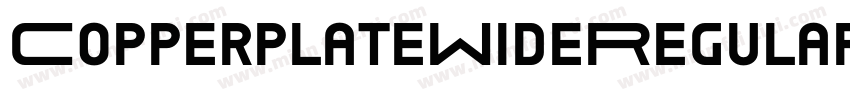 CopperplateWideRegular字体转换