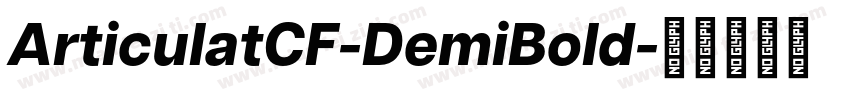 ArticulatCF-DemiBold字体转换