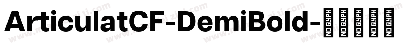 ArticulatCF-DemiBold字体转换