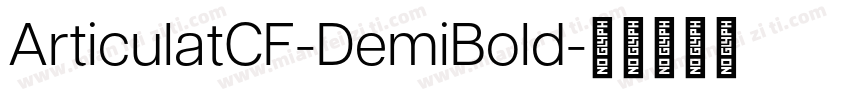ArticulatCF-DemiBold字体转换