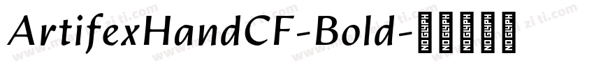 ArtifexHandCF-Bold字体转换