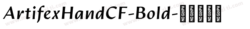 ArtifexHandCF-Bold字体转换
