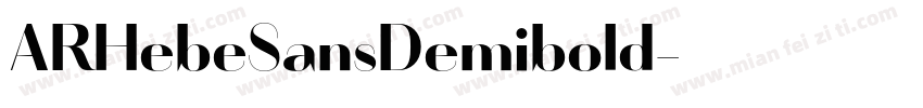 ARHebeSansDemibold字体转换