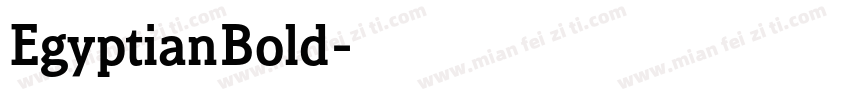 EgyptianBold字体转换