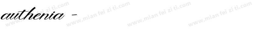 authenia字体字体转换