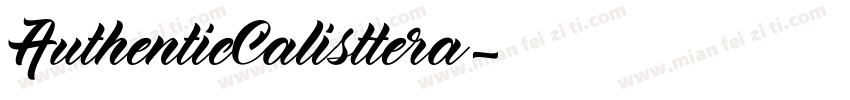 AuthenticCalisttera字体转换