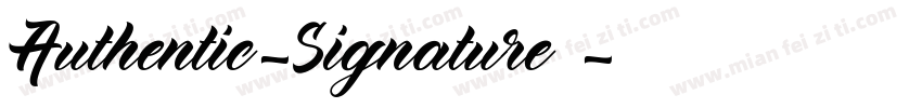 Authentic-Signature字体字体转换