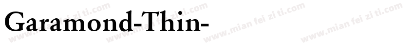 Garamond-Thin字体转换