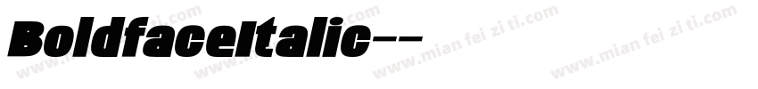 BoldfaceItalic-字体转换
