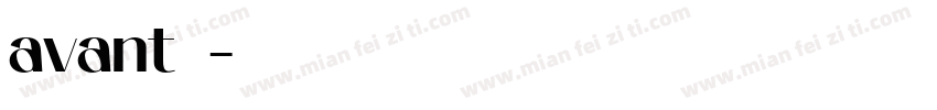 avant字体字体转换