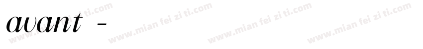 avant字体字体转换