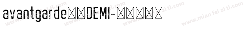 avantgarde字体DEMI字体转换