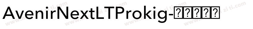 AvenirNextLTProkig字体转换