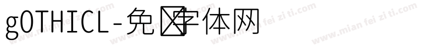 gOTHICL字体转换