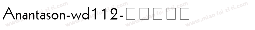 Anantason-wd112字体转换