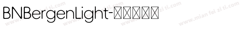 BNBergenLight字体转换