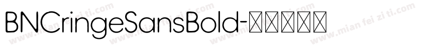 BNCringeSansBold字体转换