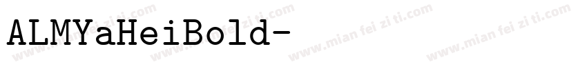 ALMYaHeiBold字体转换