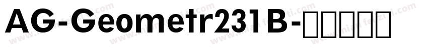 AG-Geometr231B字体转换