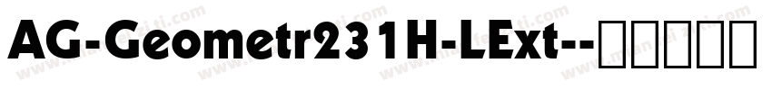 AG-Geometr231H-LExt-字体转换