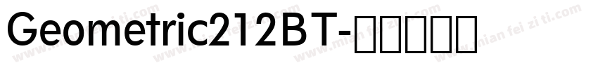 Geometric212BT字体转换