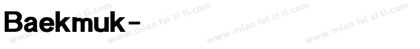 Baekmuk字体转换