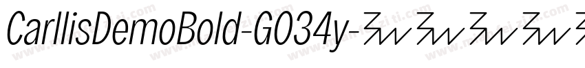 CarllisDemoBold-GO34y字体转换