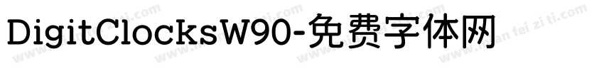 DigitClocksW90字体转换