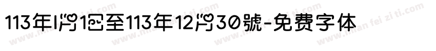 113年I月1日至113年12月30號字体转换