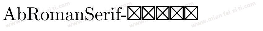 AbRomanSerif字体转换