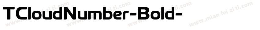TCloudNumber-Bold字体转换