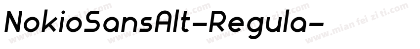 NokioSansAlt-Regula字体转换