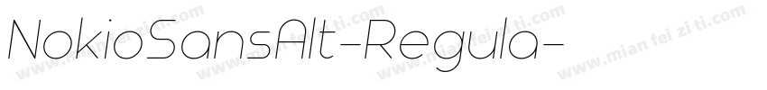 NokioSansAlt-Regula字体转换