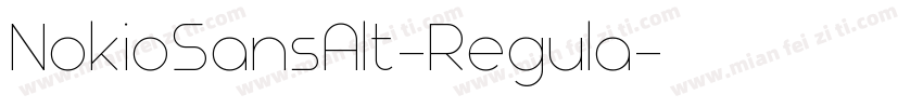 NokioSansAlt-Regula字体转换