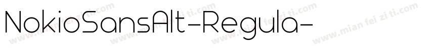 NokioSansAlt-Regula字体转换