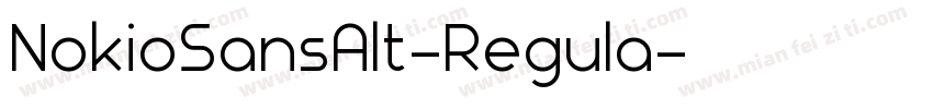 NokioSansAlt-Regula字体转换