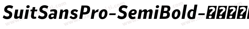 SuitSansPro-SemiBold字体转换