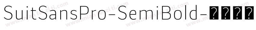 SuitSansPro-SemiBold字体转换