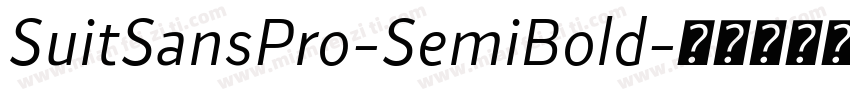 SuitSansPro-SemiBold字体转换